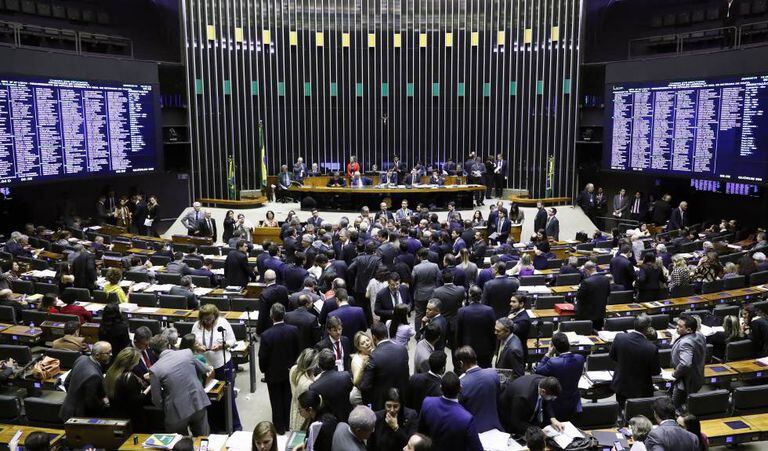 Plenário da Câmara dos Deputados nesta quarta-feira.