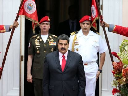 Maduro na reunião da ALBA neste domingo, em Caracas.