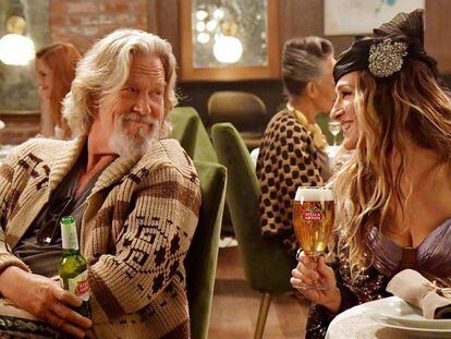 Jeff Bridges e Sarah Jessica Parker, em um dos anúncios do Super Bowl 2019