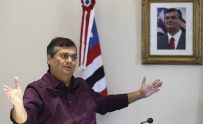 O governador do Maranhão, Flávio Dino, no Palácio dos Leões.