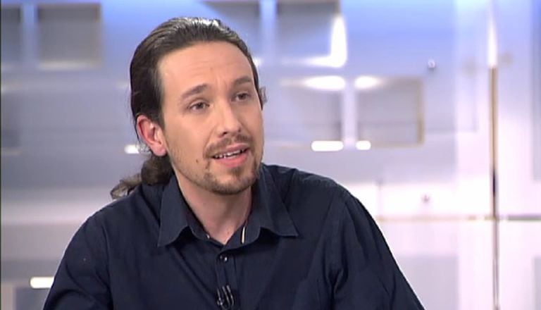 Pablo Iglesias, durante sua entrevista no canal de TV Telecinco.