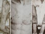Varias imágenes de los tatuajes de los presos brasileños.