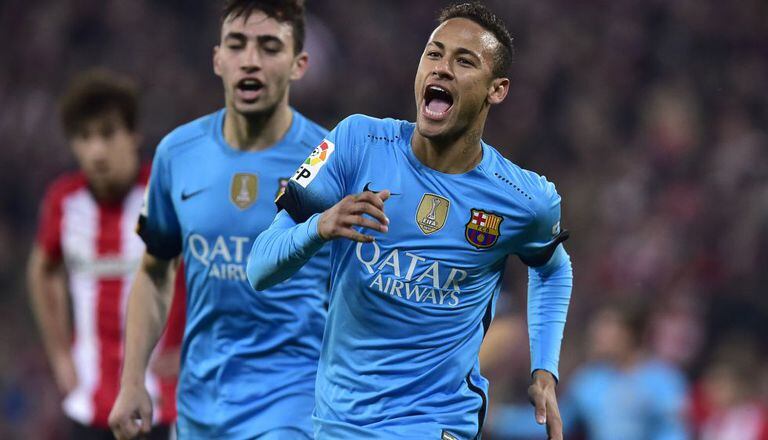 Neymar marcou o segundo do Barça.