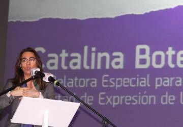 Catalina Botero, ex-relatora da CIDH na quinta-feira, na Cidade do México