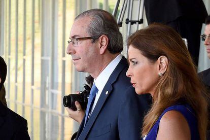 Eduardo Cunha e a esposa Claudia Cruz na mira da Lava Jato.