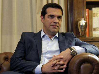 Tsipras, durante uma reunião com o presidente grego na quinta.