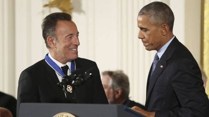 O cantor Bruce Springsteen também foi um dos condecorados.