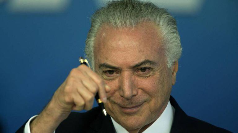 Michel Temer em um evento no Planalto.