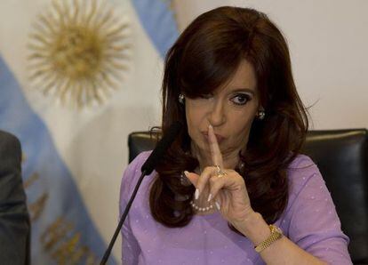 A presidenta argentina, Cristina Fernández, em 11 de fevereiro.
