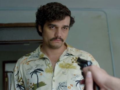 O Pablo Escobar de Wagner Moura em &#039;Narcos&#039;.