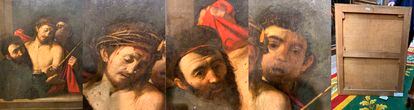 Detalhes do quadro que pode ser obra de Caravaggio. Imagens cortesia de Benito Navarrete, professor de História da Arte da Universidade de Alcalá.