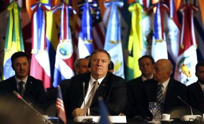 O secretário de Estado dos EUA, Mike Pompeo, participa em Buenos Aires da Conferência Ministerial Hemisférica de Luta contra o Terrorismo.