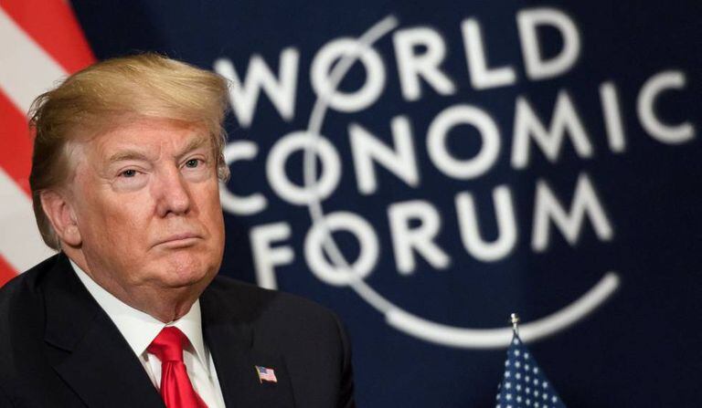 Donald Trump no foro de Davos nesta sexta-feira.
