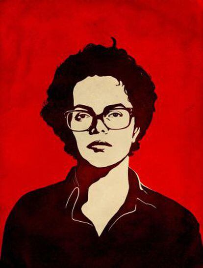 A ilustração de Dilma Rousseff, usada na campanha.