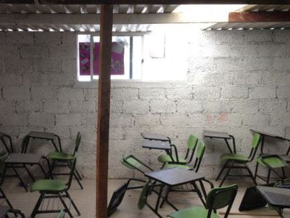 Uma escola no México durante as férias.