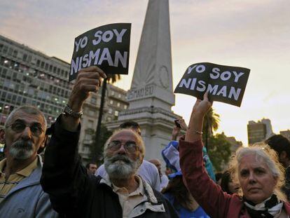 Protesto em Buenos Aires pelo 'caso Nisman'.