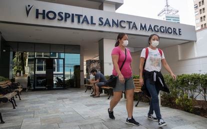 Entrada de uma das unidades do Hospital Sancta Maggiore, em São Paulo, em 18 de março.