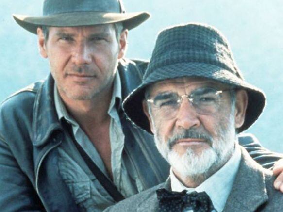 Harrison Ford e Sean Connery, no filme ‘Indiana Jones e a Última Cruzada’, de Steven Spielberg.