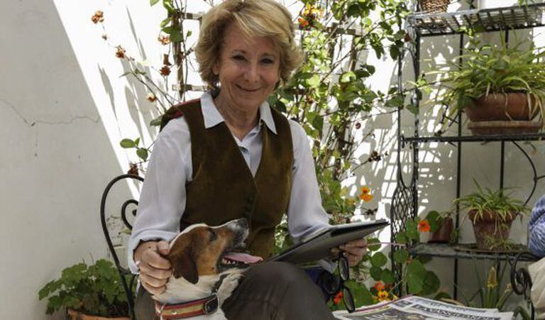 Esperanza Aguirre, candidata à prefeitura de Madri, passou a chamada ‘jornada de reflexão’, no sábado, em companhia de seus netos, com quem tomou o café da manhã na sua casa, no bairro de Malasaña. Antes, passeou com seu cão, Pecas, e comprou jornais e revistas.