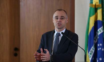 O ministro André Mendonça, em abril.