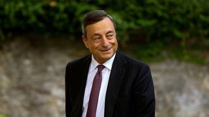 Mario Draghi, presidente do BCE, na Alemanha, há uma semana.