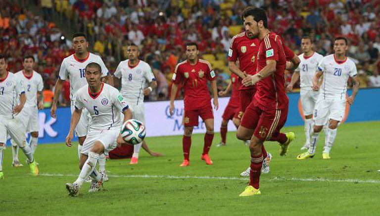 Falha de Busquets no segundo tempo.