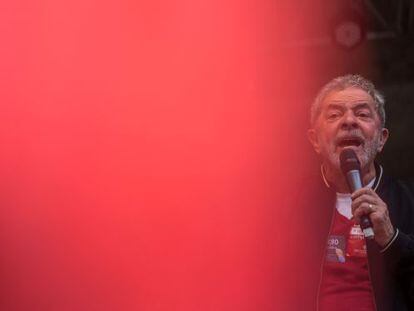 Lula da Silva, em um ato pelo Dia do Trabalho em S&atilde;o Paulo.