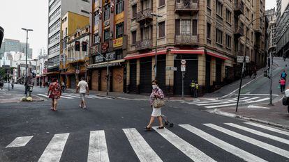 As ruas de São Paulo durante a pandemia em dezembro de 2020.