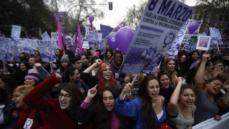 Manifestação do 8 de março deste ano em Madri.