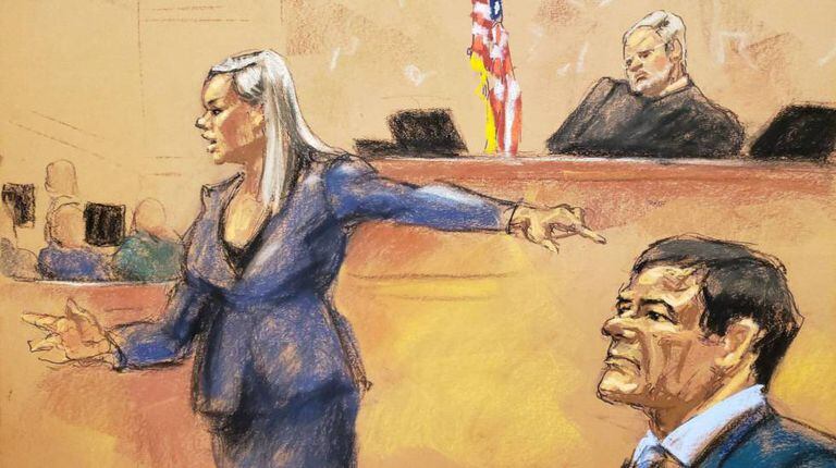 A promotora Amanda Liskamm aponta Joaquín ‘El Chapo’ Guzmán.
