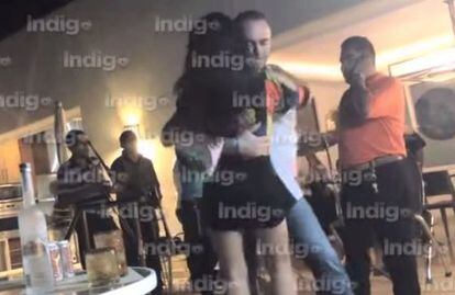 Imagem capturada do vídeo que mostra um deputado do PAN dançando.