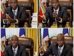 El presidente de Haití Jovenel Moïse durante la conversación con EL PAÍS vía videollamada.