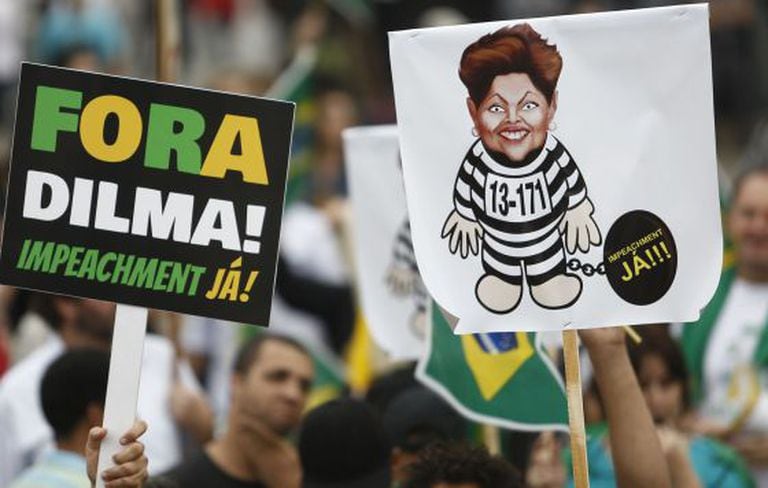 Protesto contra Rousseff em São Paulo no dia 20.