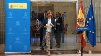 A ministra do Emprego da Espanha, Fátima Báñez