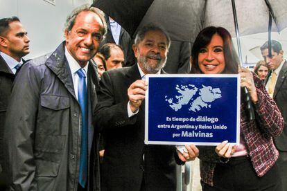 Lula com Cristina Kirchner e Daniel Scioli.