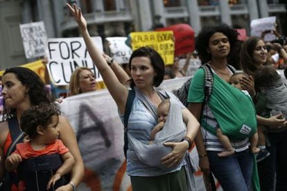 Marcha das mulheres no Rio, no final de outubro.