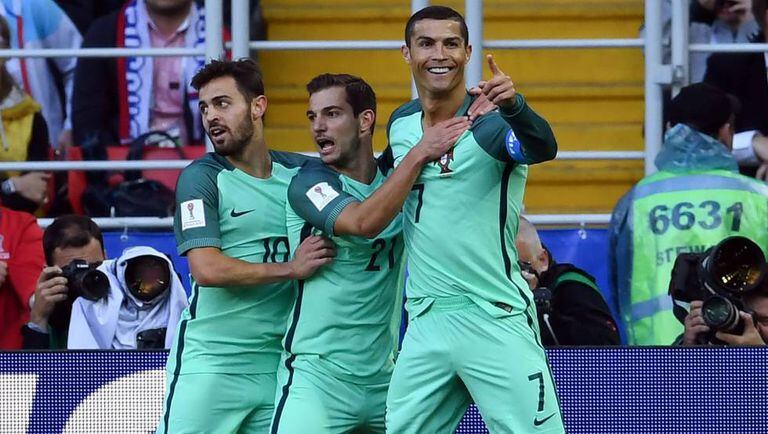 Cristiano Ronaldo abriu o placar em Moscou.