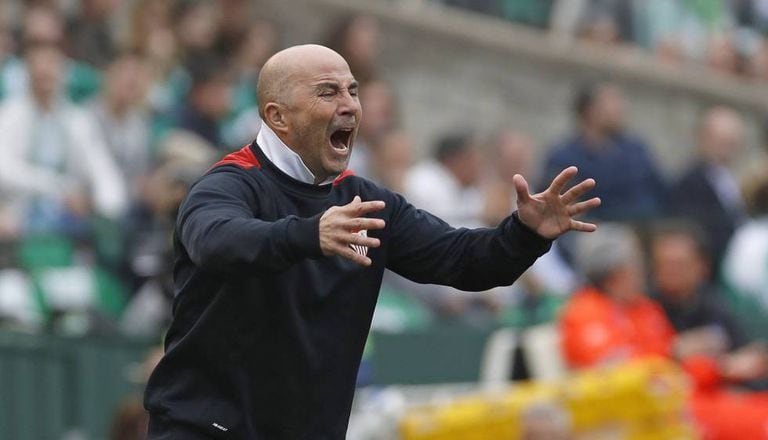 Sampaoli, durante um jogo do Sevilla.