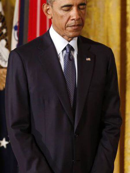 Obama durante um ato pela Guerra do Vietnã, no dia 15.