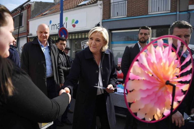Marine Le Pen, neste domingo em Hénin-Beaumont.