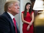 WASHINGTON, DC - FEBRUARY 2: Madeleine Westerhout watches as President Donald Trump speaks during a meeting with North Korean defectors in the Oval Office at the White House in Washington, DC on Friday, Feb. 02, 2018. President Donald Trump talked to reporters and members of the media about the release of a secret memo on the F.B.I.'s role in the Russia inquiry. (Photo by Jabin Botsford/The Washington Post via Getty Images)