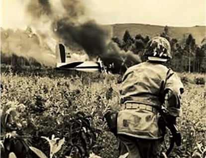 Avião de rebeldes pega fogo em Aragarças