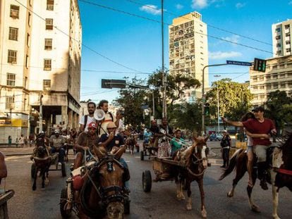 A corrida de carroça de Jonathas de Andrade. / Josivan Rodrigues.