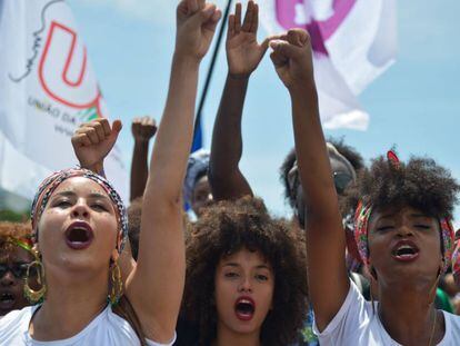 Marcha das Mulheres Negras em Bras&iacute;lia, em 2015.