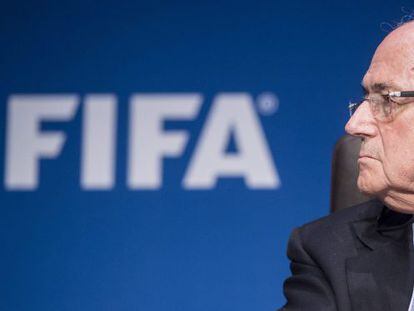 Joseph Blatter, presidente da FIFA, no dia 20 de mar&ccedil;o. 