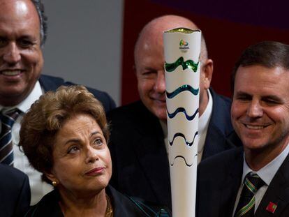 A presidenta Dilma e o prefeito Eduardo Paes e julho.