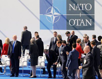 Trump com outros participantes da reunião