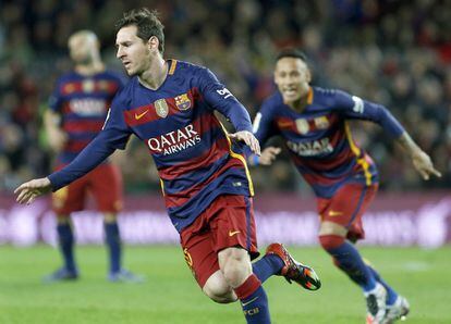 Messi comemora seu gol diante do Celta.