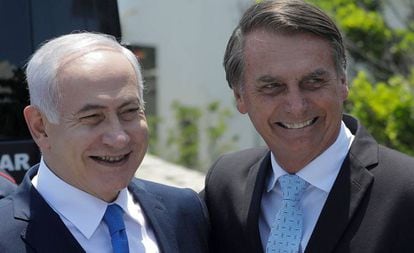 Netanyahu e Bolsonaro, em foto de dezembro de 2018 no Brasil