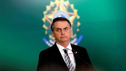 Bolsonaro, no dia 7, no Palácio do Planalto.